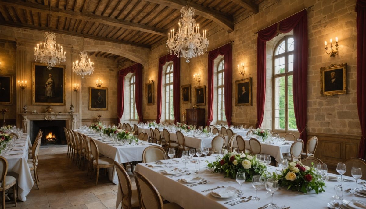 Vos questions sur l'organisation d'une réception au château